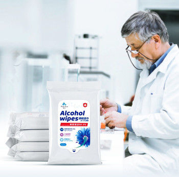 10 adet% 75 Alkol Islak Mendil Bazlı Steril Temizlik El Dezenfektanı