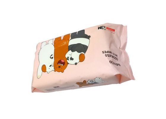 Kokusuz Hafif Alkolsüz Bebek Mendili 80PCS Yapışkanlı Akış Paketi