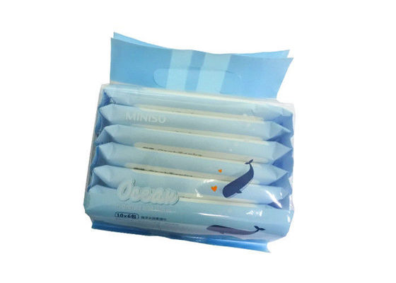 Beyaz 10 adet * 6 Kokusuz Ultra Yumuşak Bebek Islak Mendil