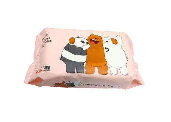 Kokusuz Hafif Alkolsüz Bebek Mendili 80PCS Yapışkanlı Akış Paketi